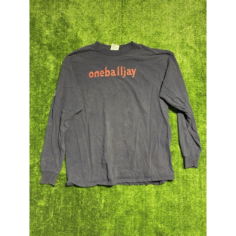 Mens Vintage Y2K Oneballjay Snowboard Long Sleeve T-Shirt Black Size XL